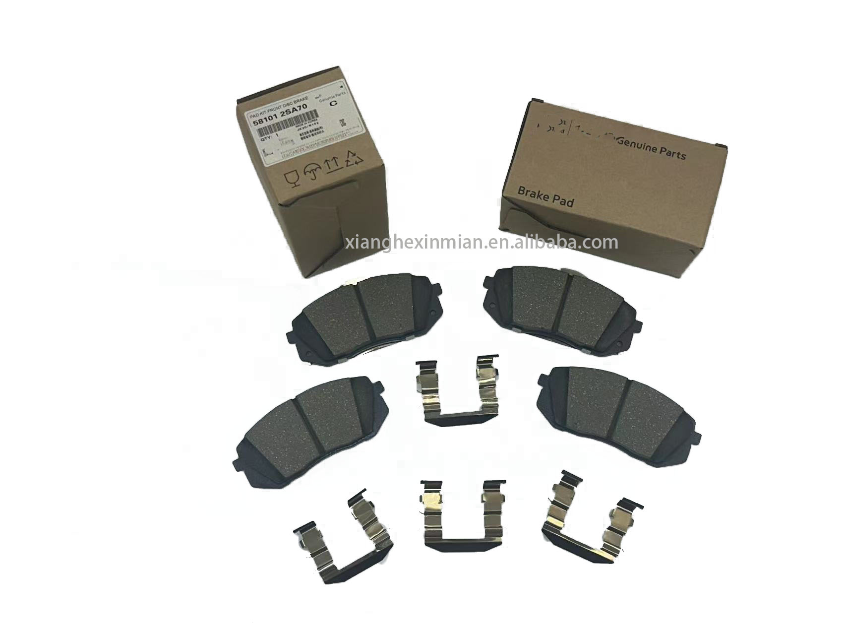 Hyundai and Kia Auto Parts: High-quality Korean front disc brake friction pad set OEM Part Number: 58101 2SA70/58101-2SA70