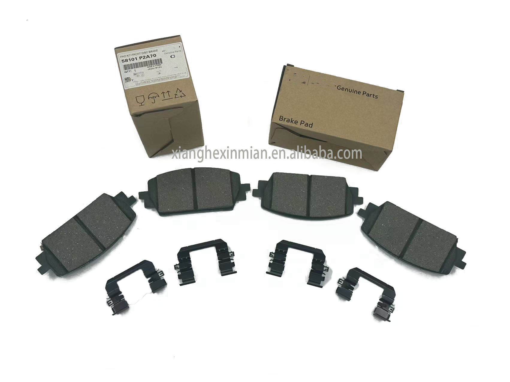 Hyundai and Kia Auto Parts: High-quality Korean front disc brake friction pad set OEM Part Number: 58101 P2A70/58101-P2A70